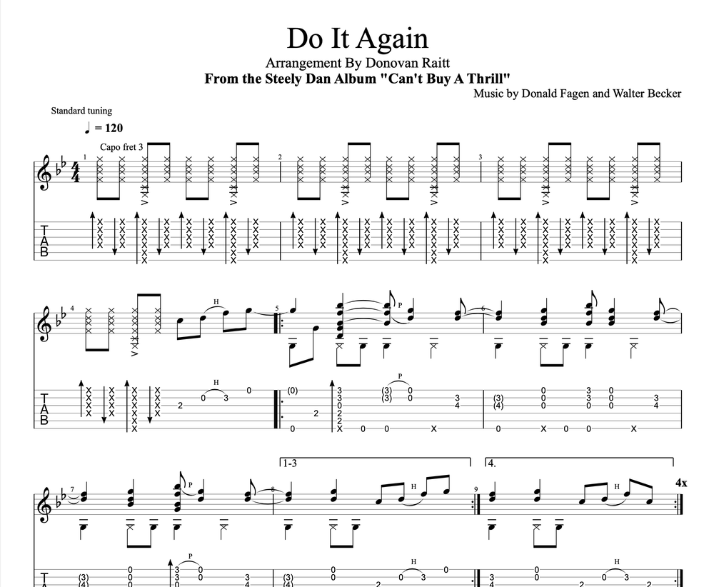 Steely Dan Tabs — Donovan Raitt